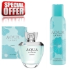 La Rive Aqua Woman - Conjunto promocional, Eau de Parfum, Deodorant