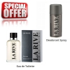 La Rive Grey Point - Conjunto promocional, Eau de Toilette, Deodorant