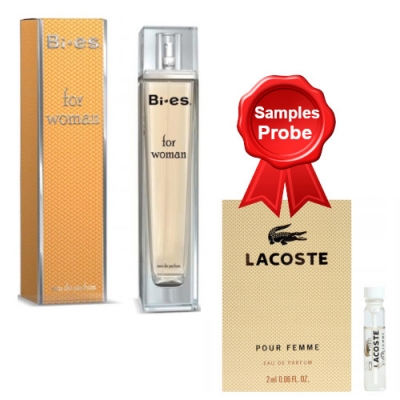 Bi-Es For Woman 100 ml + Perfume Muestra Lacoste Pour Femme