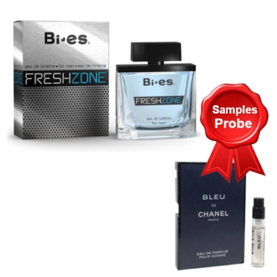 Bi-Es Fresh Zone 100 ml  + Perfume Muestra Chanel Bleu de Chanel