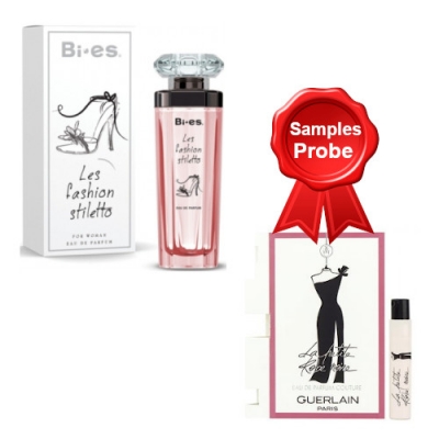 Bi-Es Les Fashion Stiletto 50 ml + Perfume Muestra Guerlain La Petite Robe Noire