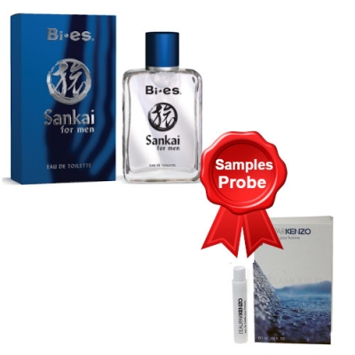 Bi-Es Sankai Men 100 ml + Perfume Muestra Kenzo L'eau Par Kenzo Homme