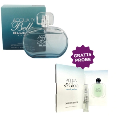 Blue Up Acqua Di Bella 100 ml + Perfume Muestra Armani Acqua Di Gioia