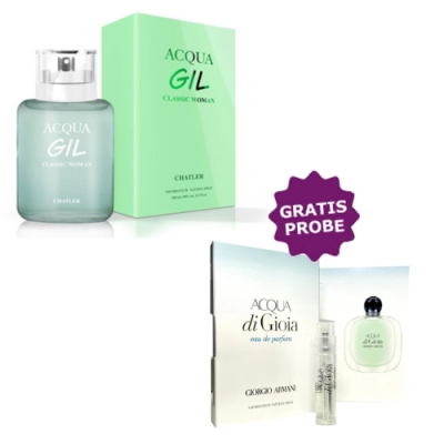 Chatler Acqua Gil Classic Woman 100 ml + Perfume Muestra Armani Acqua Di Gioia