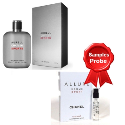 Chatler Aurell Sports 100 ml + Perfume Muestra Chanel Allure Homme Sport