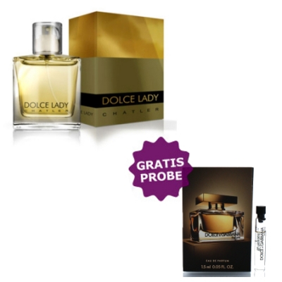 Chatler Dolce Lady Gold 100 ml + Perfume Muestra Dolce Gabbana The One Women