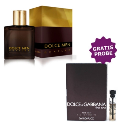 Chatler Dolce Men Gold 100 ml + Perfume Muestra Dolce Gabbana The One Men