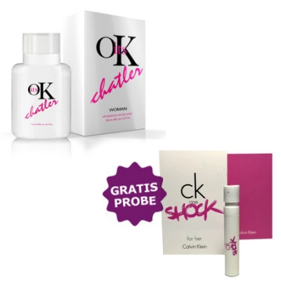 Chatler its OK 100 ml + Perfume Muestra Calvin Klein One Shock Her