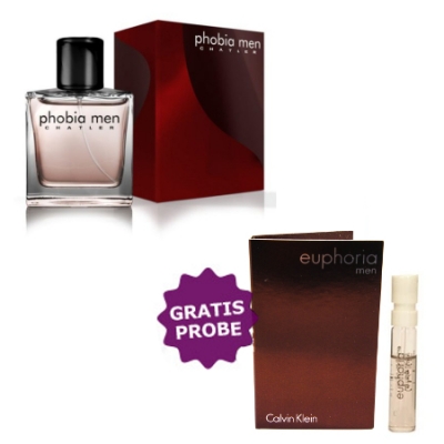 Chatler Phobia Men 100 ml + Perfume Muestra Calvin Klein Euphoria Men