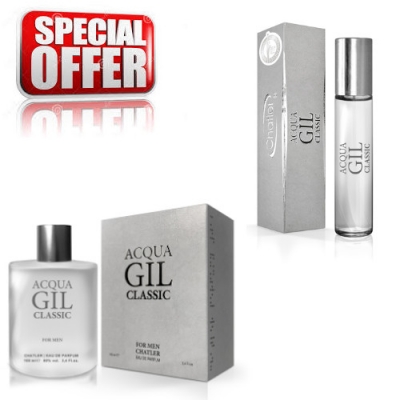 Chatler Acqua Gil Classic Men - Promotional Set, Eau de Parfum 100 ml + Eau de Parfum 30 ml