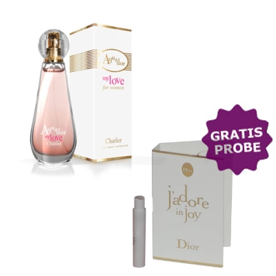 Chatler Aquador My Love 100 ml + Perfume Muestra Dior Jadore In Joy