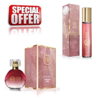 Chatler CH Pure Woman - Promotional Set, Eau de Parfum 100 ml + Eau de Parfum 30 ml