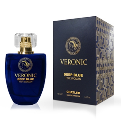 Chatler Veronic Deep Blue Woman 100 ml + Perfume Muestra Versace Dylan Blue Femme