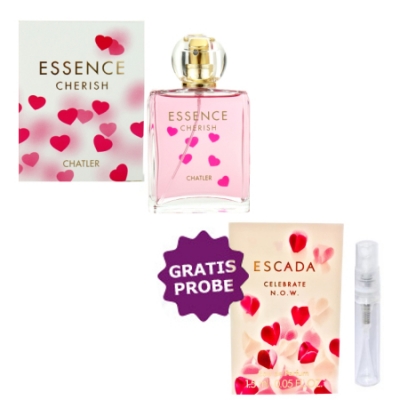 Chatler Essence Cherish 100 ml + Perfume Muestra Escada Celebrate N.O.W.