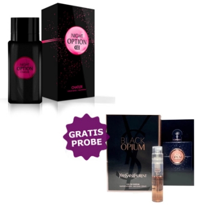 Chatler Option Night 100 ml + Perfume Muestra Yves Saint Laurent Opium Black