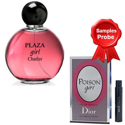 Chatler Plaza Girl para mujer 100 ml, Perfume Muestra Dior Poison Girl