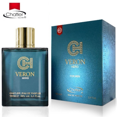 Chatler Veron Hero 100 ml + Perfume Muestra Versace Eros Pour Homme
