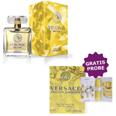 Chatler Veronic Brilliant 100 ml + Perfume Muestra Versace Yellow Diamond