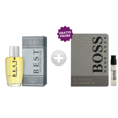 Christopher Dark Best Men 100 ml + Perfume Muestra Hugo Boss Bottled