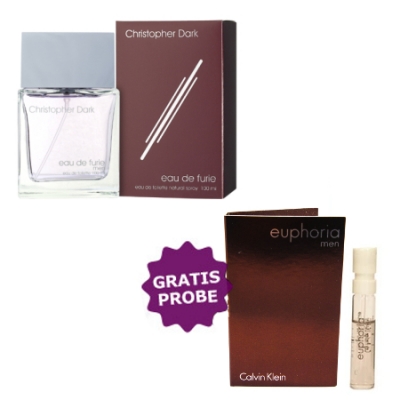 Christopher Dark Eau de Furie 100 ml + Perfume Muestra Calvin Klein Euphoria Men