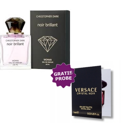 Christopher Dark Noir Brillant 100 ml + Perfume Muestra Versace Crystal Noir