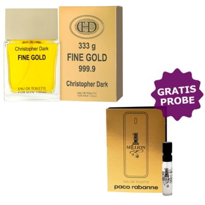Christopher Dark Fine Gold 100 ml + Perfume Muestra Paco Rabanne 1 Million