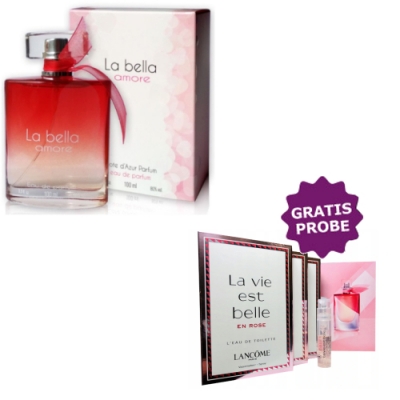 Cote Azur La Bella Amore 100 ml + Perfume Muestra Lancome La Vie Est Belle en Rose
