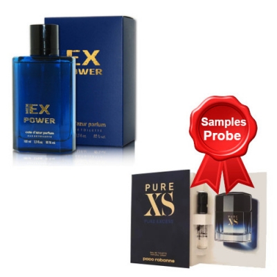Cote Azur Ex Power Men 100 ml + Perfume Muestra Paco Rabane Pure XS Homme