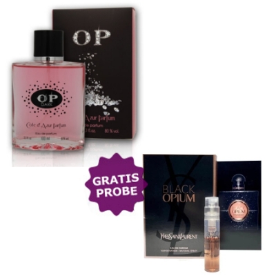 Cote Azur OP Dark Woman 100 ml + Perfume Muestra Yves Saint Laurent Opium Black