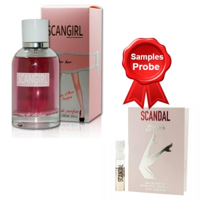 Cote Azur Scan Girl 100 ml + Perfume Muestra Jean Paul Gaultier Scandal