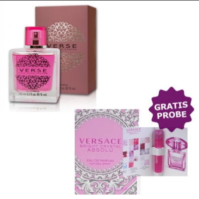 Cote Azur Verse Pink 100 ml + Perfume Muestra Versace Bright Crystal Absolu