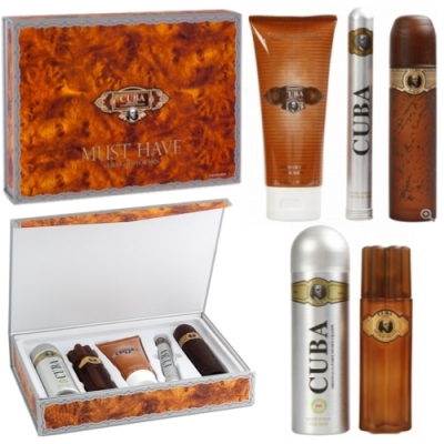 Cuba Gold Must Have - Set para hombre, 2 x Eau de Toilette, Desodorante, Aftershave, gel de ducha