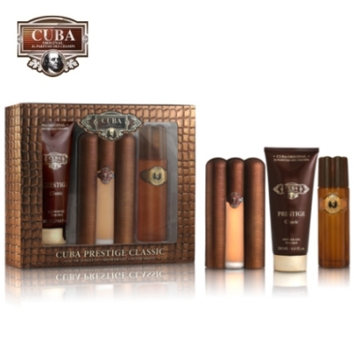 Cuba Prestige - Set para hombre Eau de Toilette, Aftershave, gel de ducha