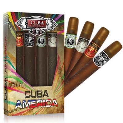 Cuba America Men - Black, Brown, Green, Grey - Set para hombre 4 x 35 ml