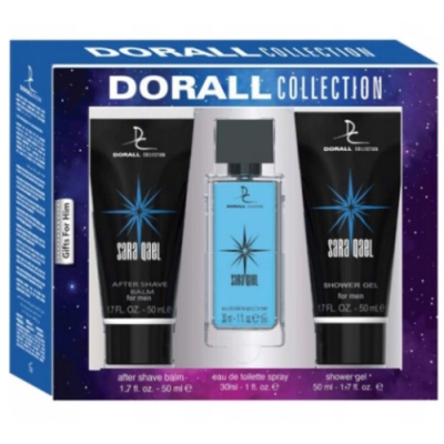 Dorall Saraqael - Set para hombre, Eau de Toilette, Bálsamo de afeitado, ducha de gel