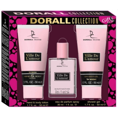 Dorall Ville De L' amour - Set para mujer, Eau de Toilette, loción corporal, ducha de gel