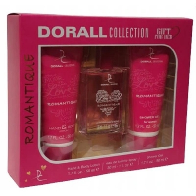 Dorall Romantique - Set para mujer, Eau de Toilette, loción corporal, ducha de gel