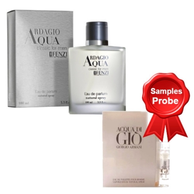 JFenzi Ardagio Aqua Classic 100 ml + Perfume Muestra Armani Acqua Di Gio