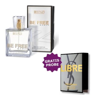 JFenzi Be Free 100 ml + Perfume Muestra Yves Saint Laurent Libre