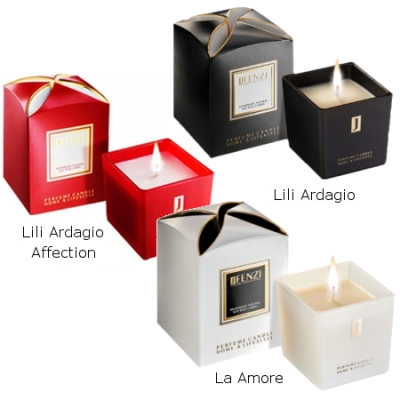 JFenzi Vela de soja natural - Conjunto promocional 3 pcs., La Amore, Lili Ardagio Affection, Lili Ardagio