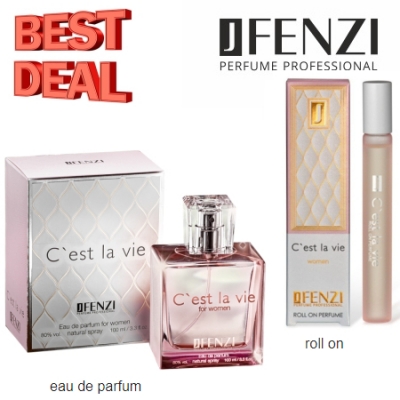 JFenzi Cest La Vie, Conjunto promocional, Eau de Parfum, roll-on