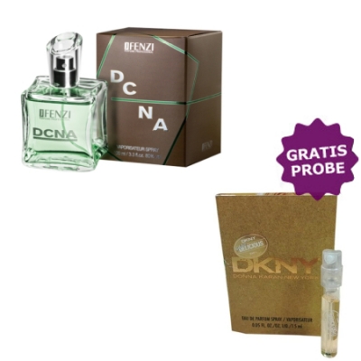 JFenzi DCNA Green 100 ml + Perfume Muestra Donna Karan Be Delicious