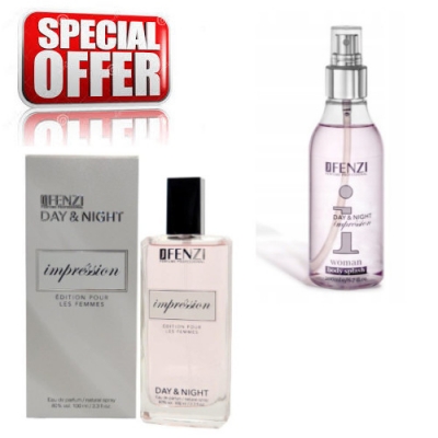 JFenzi Day & Night Impression, Promotional Set, Eau de Parfum, Body Splash