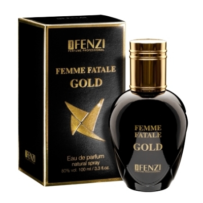 JFenzi Femme Fatale Gold 100 ml + Perfume Muestra Lady Gaga Fame