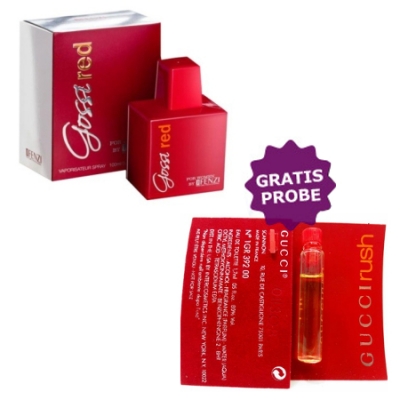 JFenzi Gossi Red - Eau de Parfum para mujer 100 ml, Perfume Muestra Gucci Rush