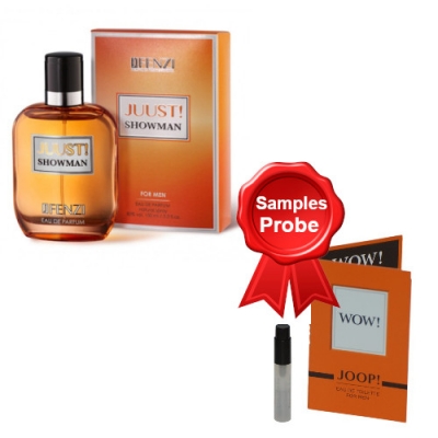 JFenzi Juust! Showman 100 ml + Perfume Muestra Joop! Wow!