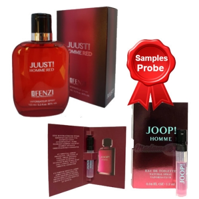 JFenzi Juust! Homme Red 100 ml + Perfume Muestra Joop! Homme