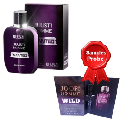 JFenzi Juust! Homme Wanted 100 ml + Perfume Muestra Joop! Homme Wild