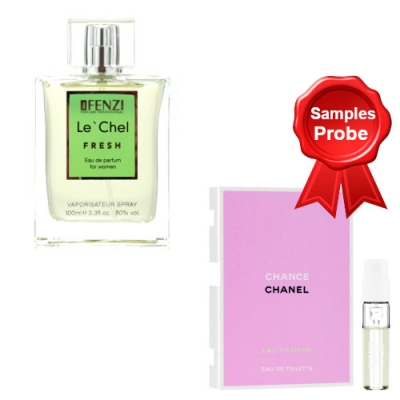 JFenzi Le Chel Fresh 100 ml + Perfume Muestra Chanel Chance Eau Fraiche