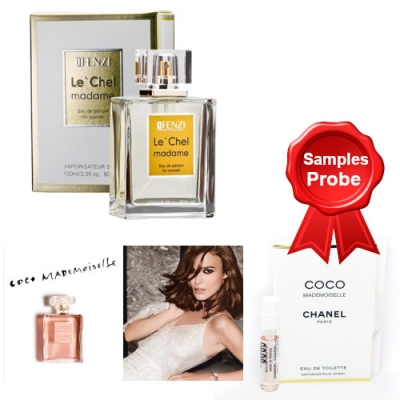 JFenzi Le Chel Madame 100 ml + Perfume Muestra Chanel Coco Mademoiselle